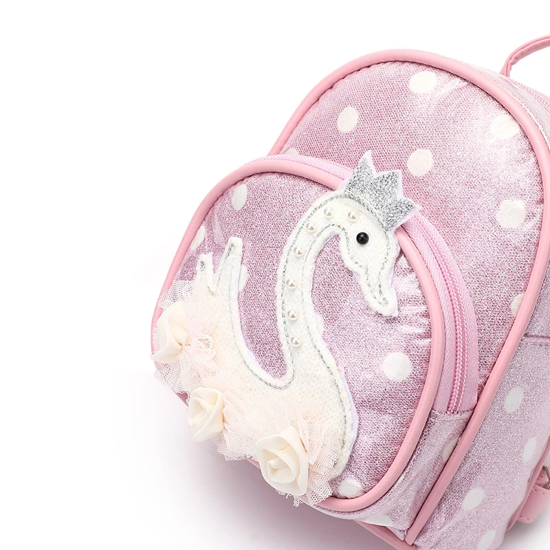 Travel Cute Little Swan Backpack New Cheap Children&prime; S Backpack Mini Kindergarten School Bag Girl Princess Bag Travel Backpack