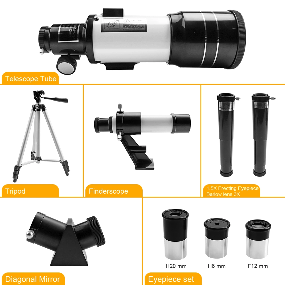 Refractor Telescope Astronomical Telescope Student for Astronomy Beginners, Children and Adults