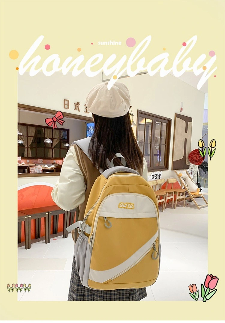 Hot Selling Factory Women New Middle School Student Schoolbag Leisure Travel Backpacks Wholesale Manufacturers Custom OEM ODM Travel Outdoor Backpack 2024