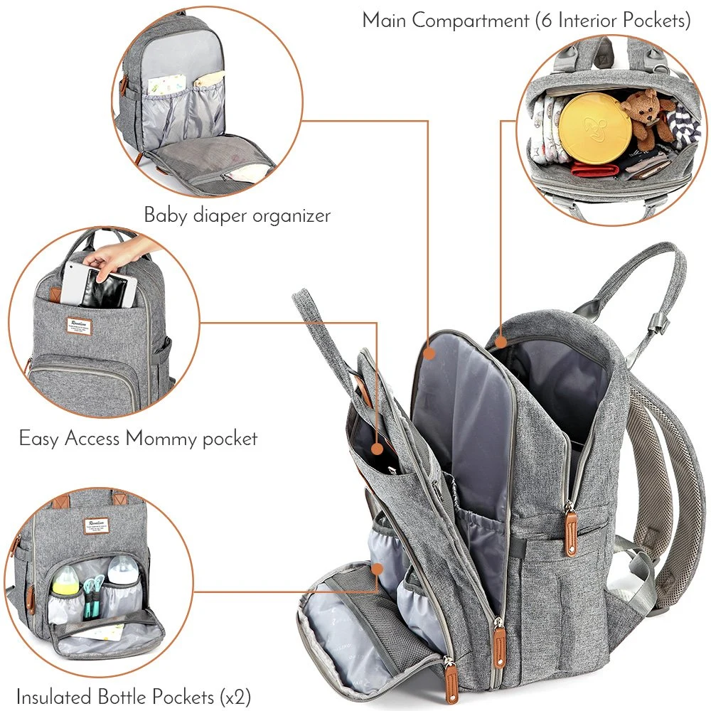 Baby Backpack Diaper Bag Crib Mummy Handbag Anti Mosquito Travel Bed Mommy Backpack