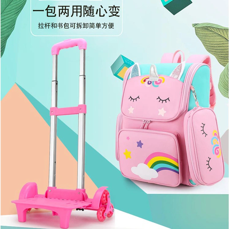 Wholesale Trolley Children School Backpack with Wheels, School Trolley Bag, Trolley School Bag