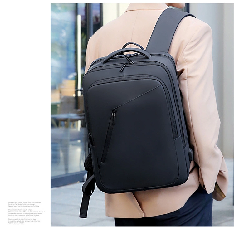 Men Laptop Backpack 15&prime;6 Ultra-Large Capacity Back Pack Elegant Black Male Bagpack Waterproof Breathable Laptop Bag