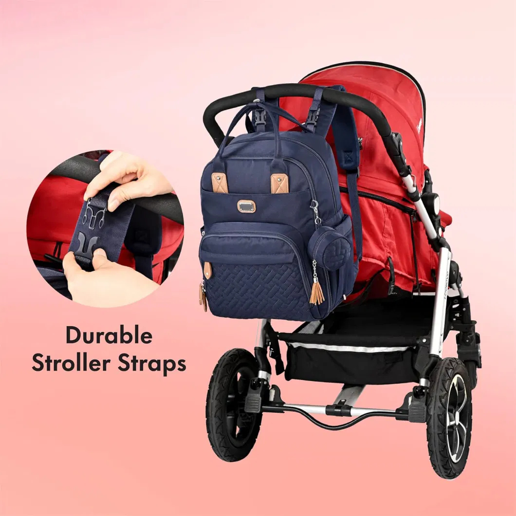 Multipurpose Waterproof Dad Mommy Baby Travel Diaper Backpack with Portable Changing Pad