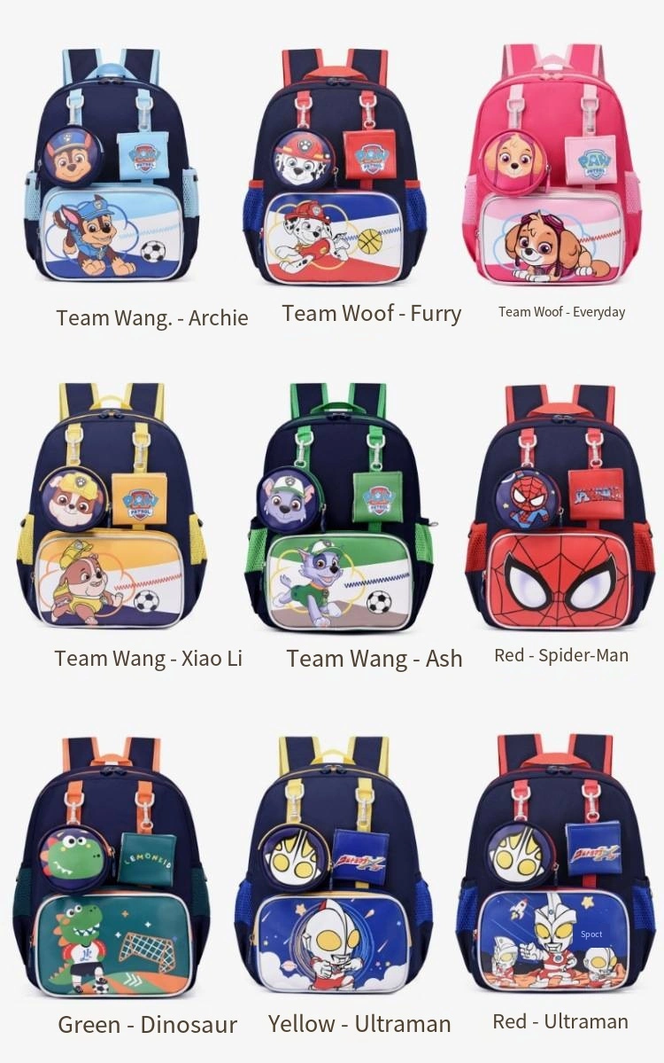 Children&prime;s Schoolbag Elementary School Kindergarten Men&prime;s and Women&prime;s Cartoon Backpack