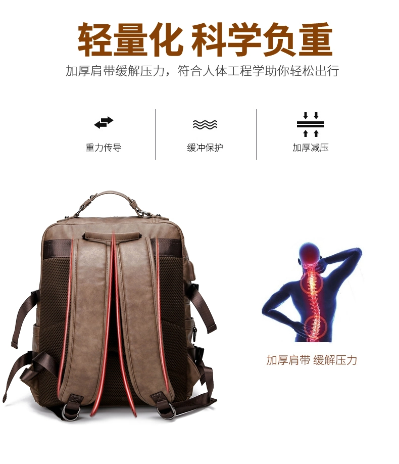 Customized Commuter Leisure 15 Inch Laptop Backpack, USB Charging Port School Backpack, Youth Backpack, Waterproof Travel Backpack