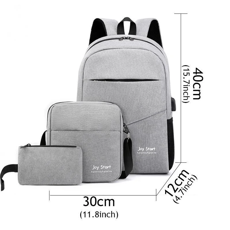 Children Set Book Custom Teens Bag with USB Charging Port for Teenage School 15.6 Inch Laptop Backpack Factory