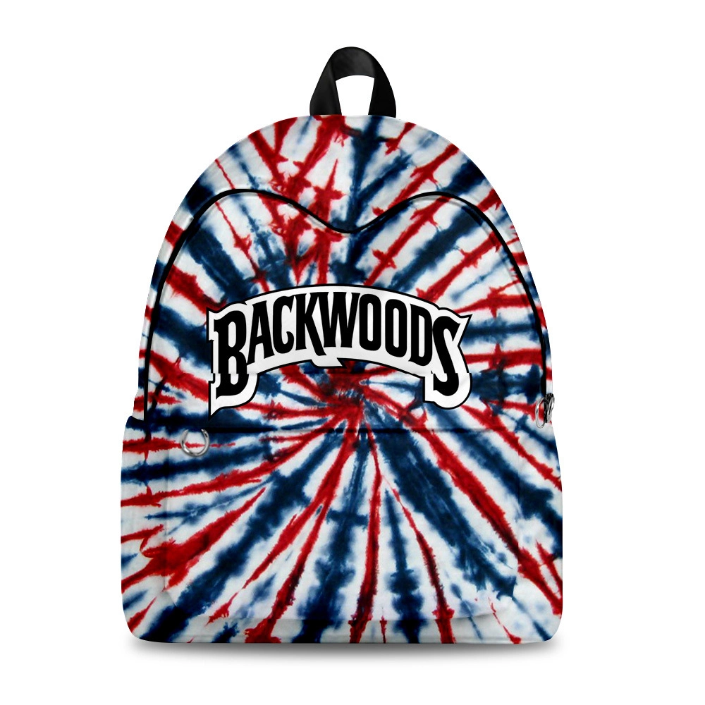 Jiju New01b New Product Backwoods Cigartie-Dye 3D Digital Color Printing Campus Student Backpack Wholesale