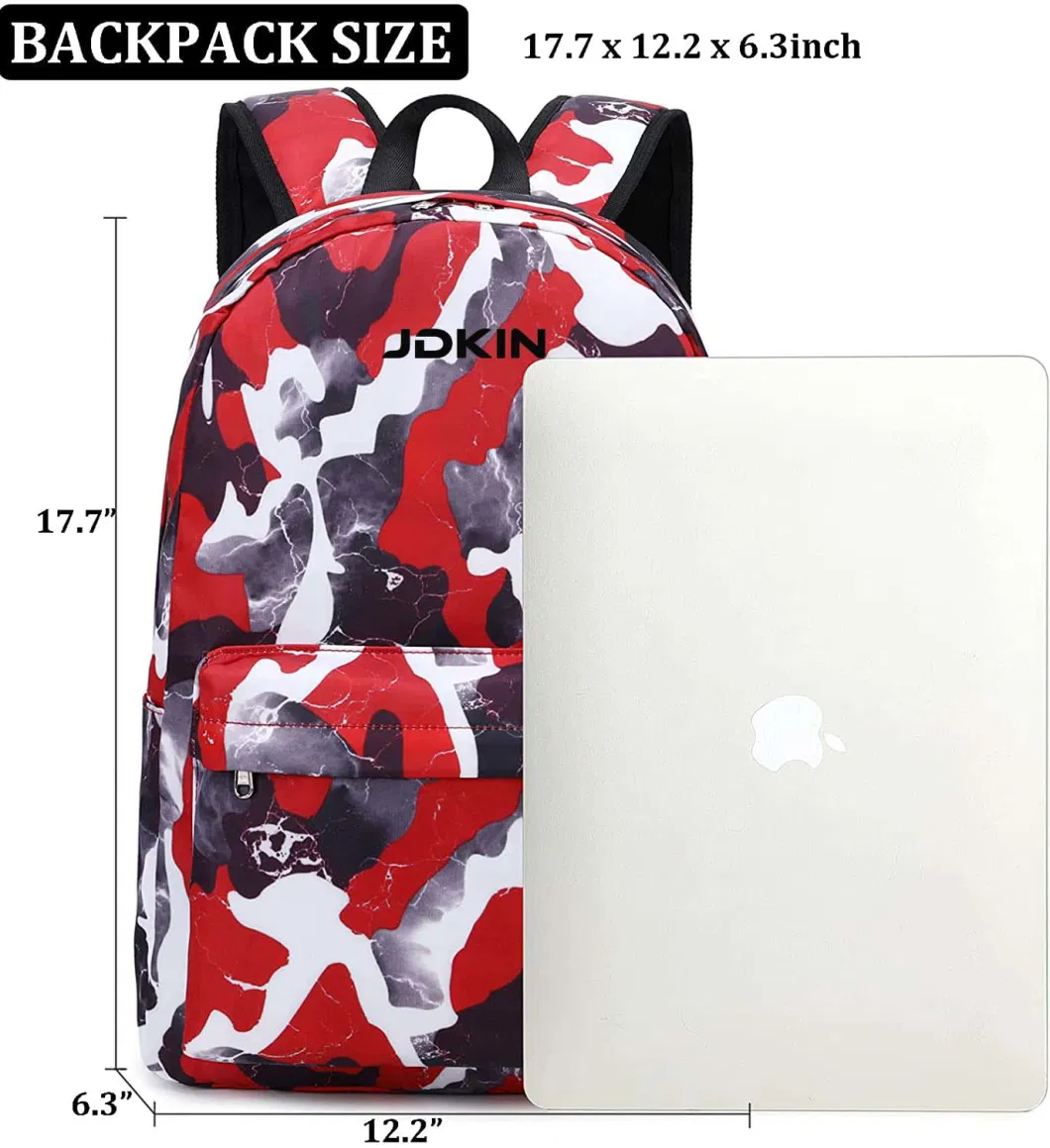 Boys School Backpack Set Camouflage Book Bag School Bag