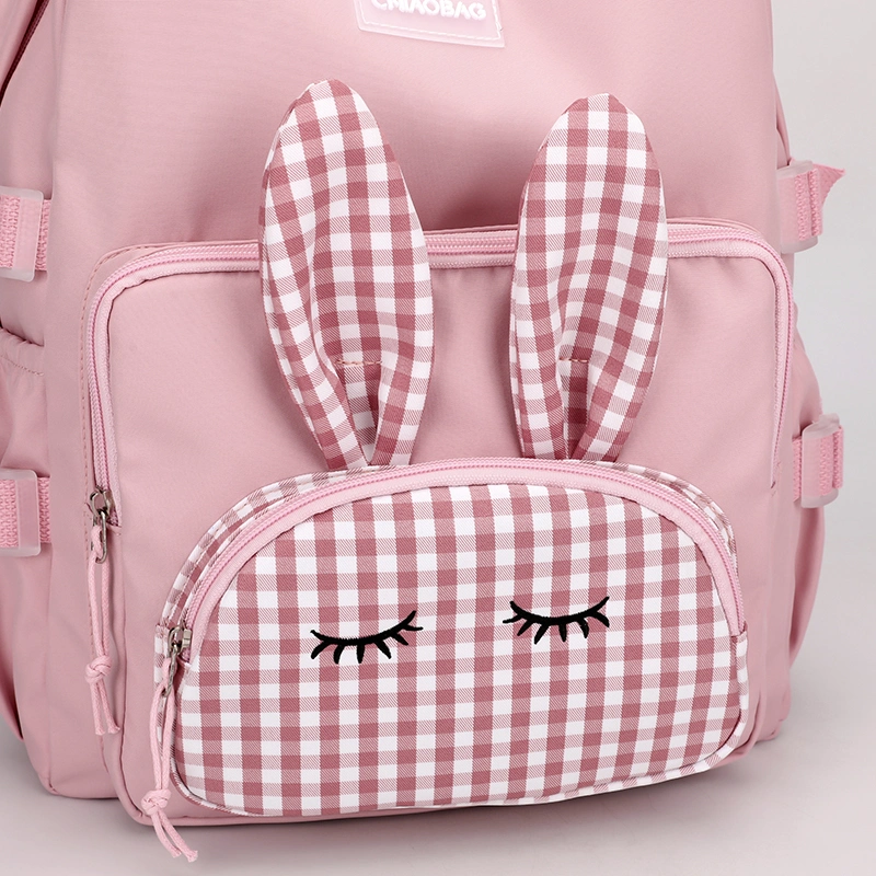 Rabbit Canvas Cute Large Capacity Women School Backpack for Teenagers Girls Boys