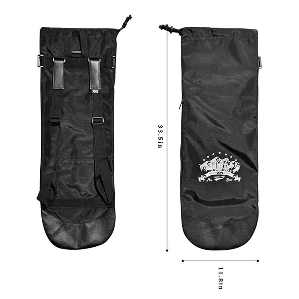 Foldable Waterproof Travel Black Skaeteboard Carry Shoulder Backpack Bag