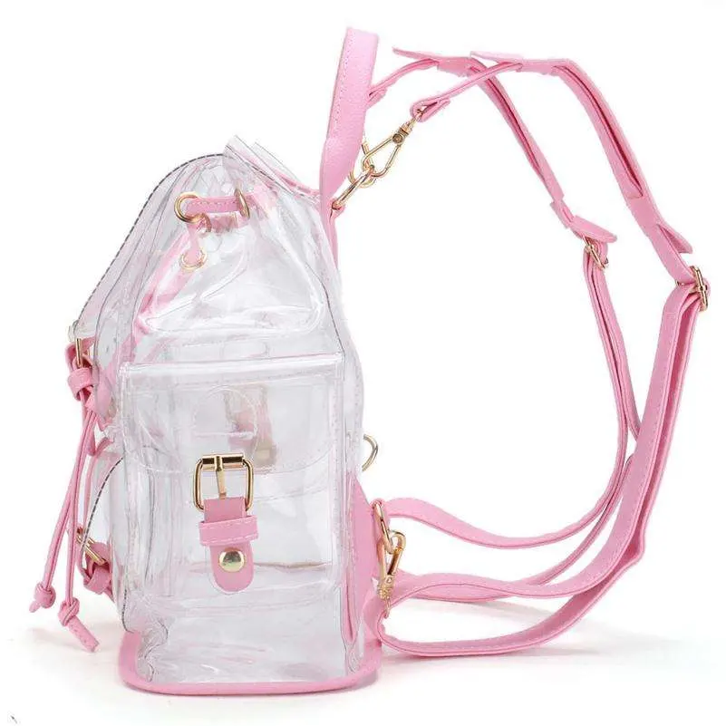 Factory Women Small Clear PVC Transparent Backpack