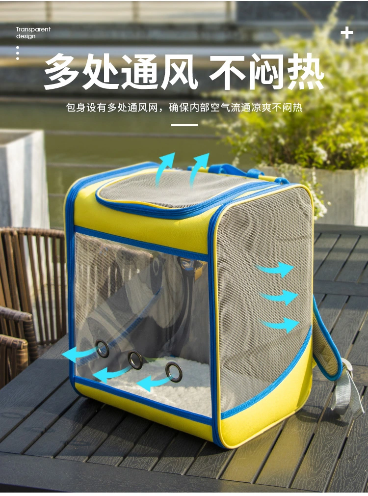 New Products 2024 Large Portable Transparent Pet Backpack for Outings
