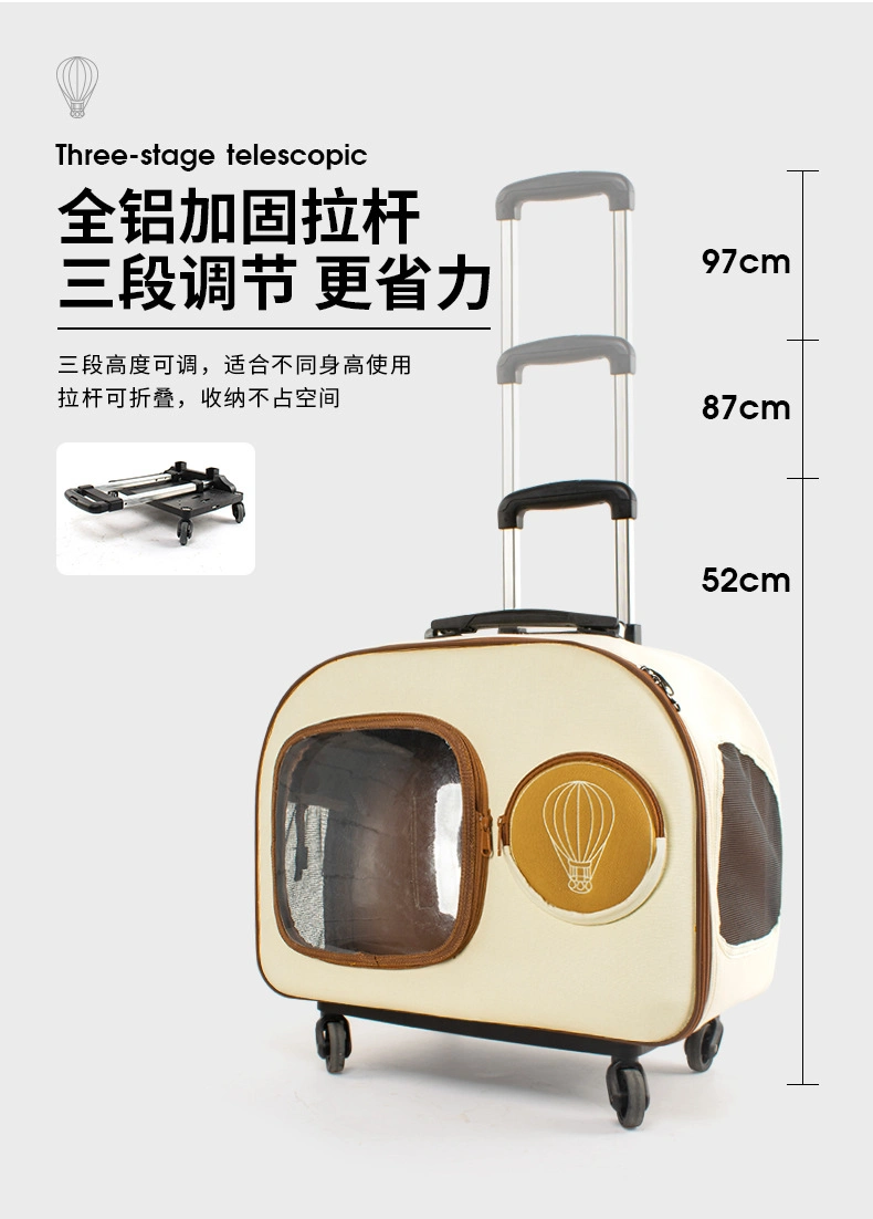 Pet Bag Large Capacity Trolley Portable Backpack Cat Bag Cat Backpack