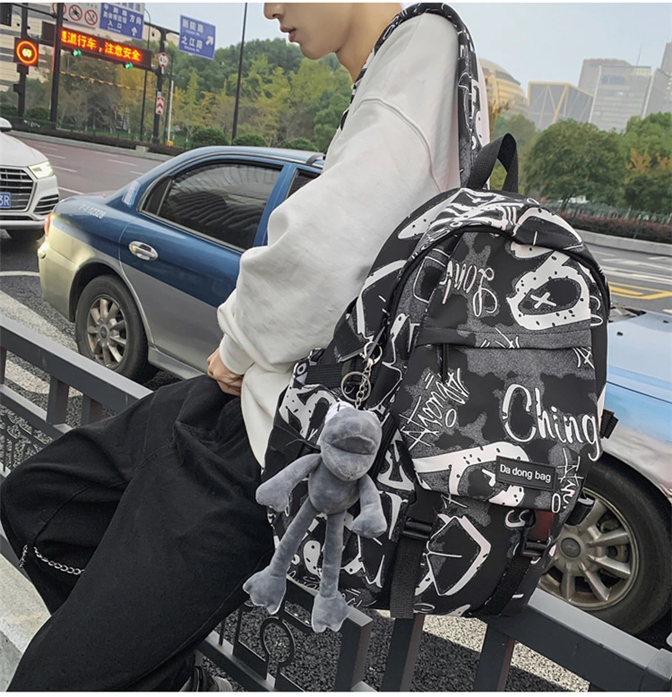 2023 Fashion Trend Personality Graffiti Large Capacity Exquisite Backpack Boys and Girls