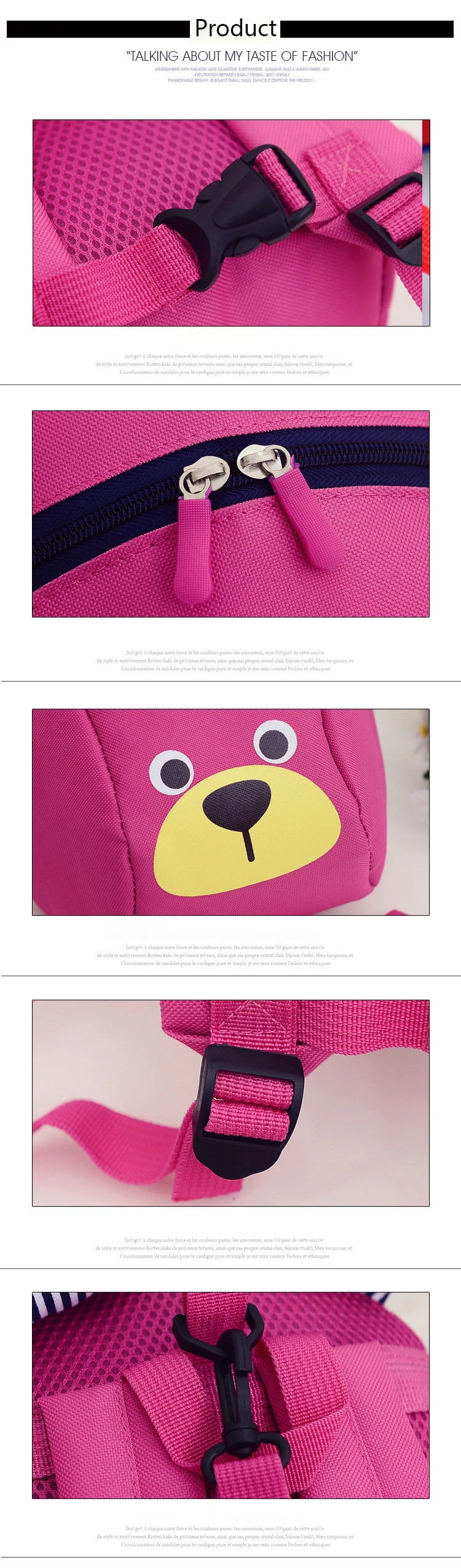 Lightweight Cute Bear Small Animal Mini Children Backpack for Girls Boys Kids