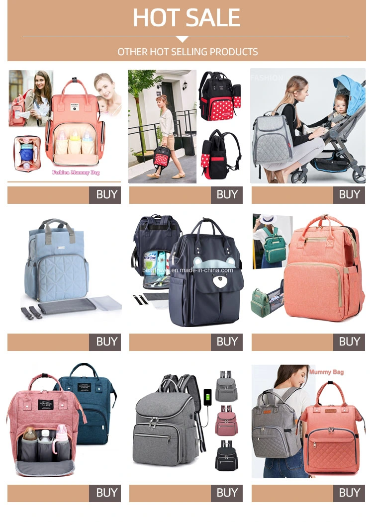 Wholesale Fashion Design Diaper Hand Bag Mummy Diaper Baby Backpack