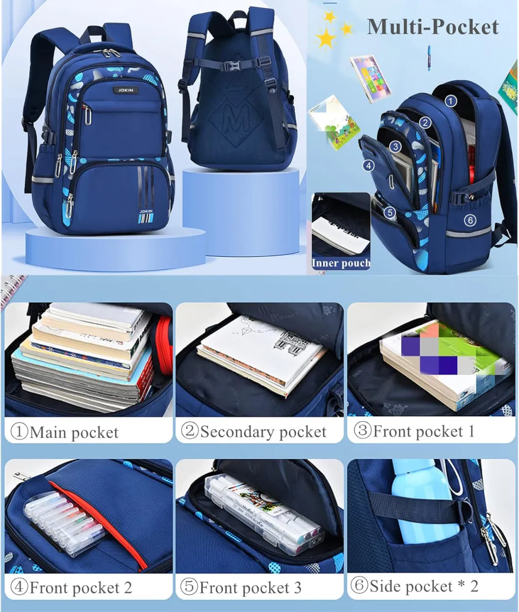 School Bag Bookbags Kids Back Packs for Teens Boys
