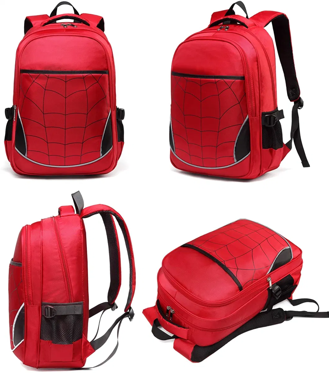 Kids Backpack for Boys Elementary School Bags Durable Kindergarten Bookbags (Red)