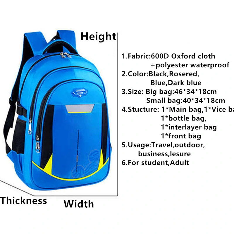 Cheap Waterproof Fashion Durable Teenager School Backpack Boy School Bag