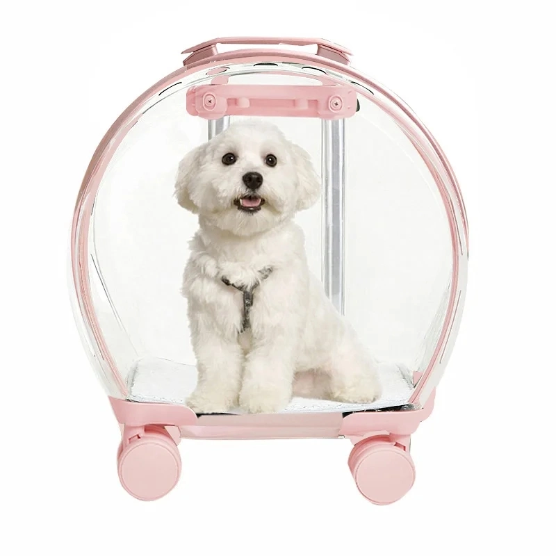 Fashion New Luxury Airline Approved Dog Travel Pet Trolley Case Travel Transport Bag Carrier Dog Backpack Luggage Box with Wheel