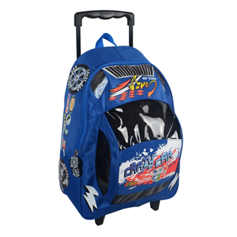 New Arrival Fashionable 3D Car Kids Trolley Backpack School Bag