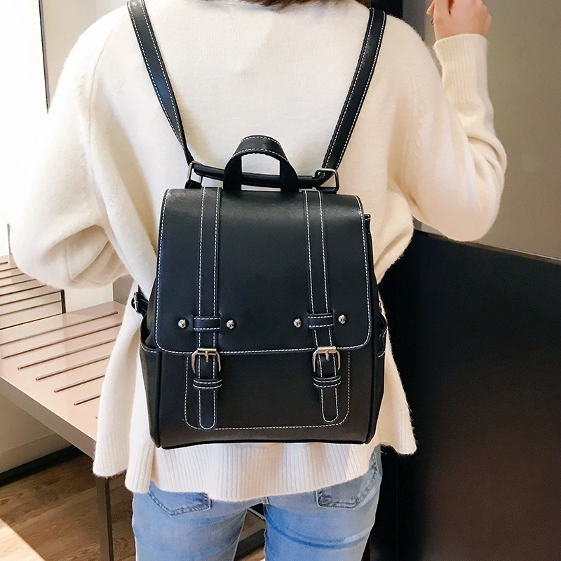 Leather Women Backpacks for Teenagers Female Back Pack Travelling Bags Vintage Backpacks