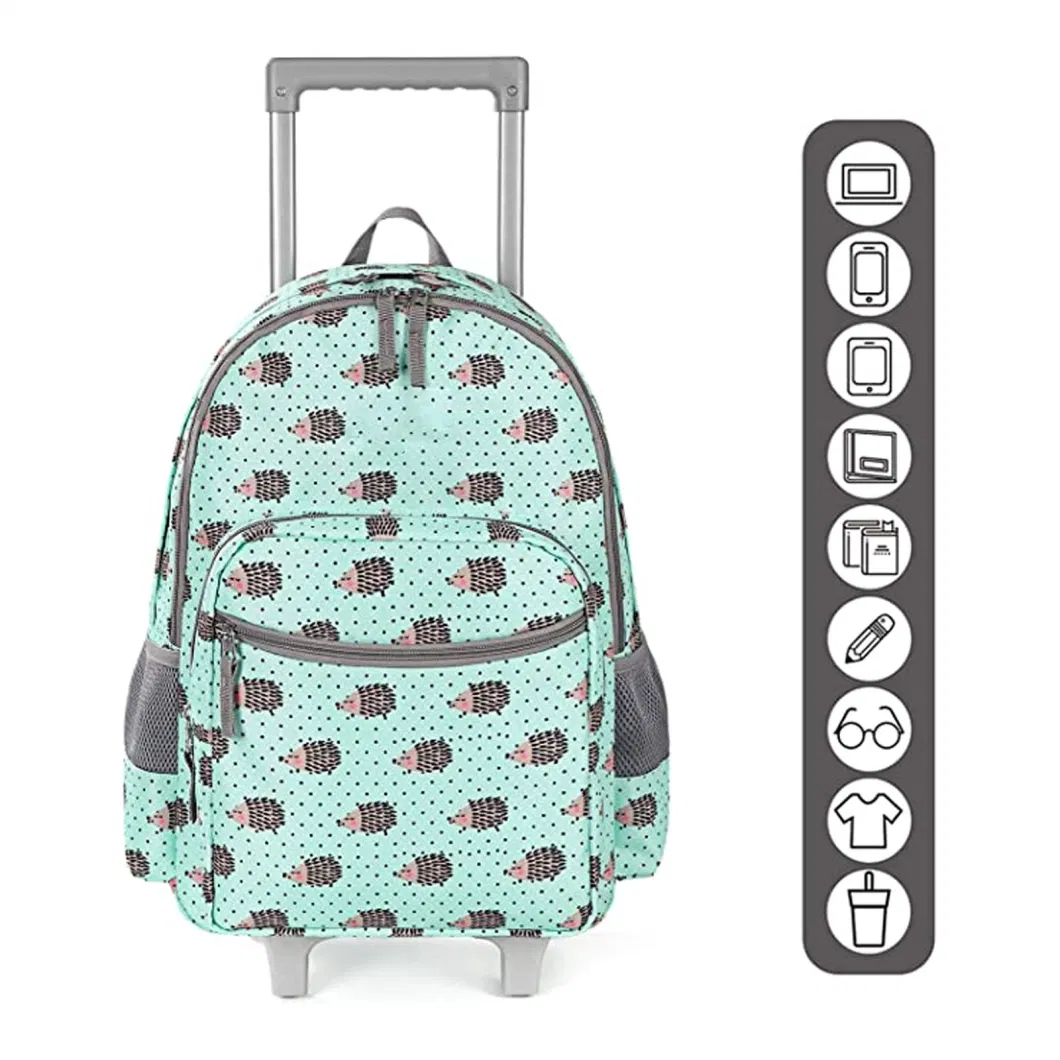 Children Bags Backpack Custom Logo Polyester School for Girls Boys Waterproof Bag Boys and Girls with Wheels