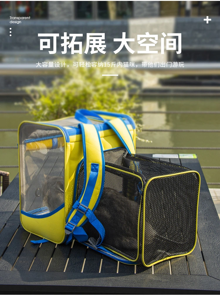 New Products 2024 Large Portable Transparent Pet Backpack for Outings