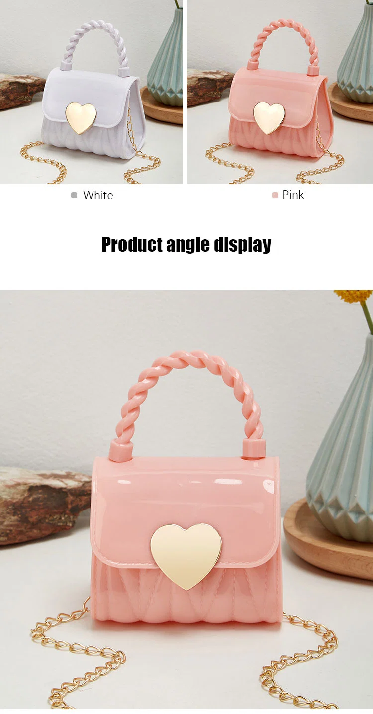 Candy Colors Little Girl Jelly Purse Cute Women Small Crossbody Handbags PVC Shoulder Bags