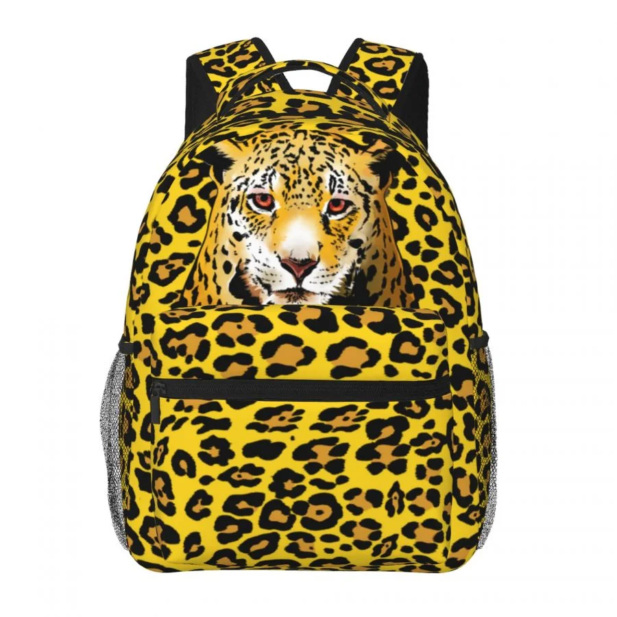 Jaguar Leopard Pattern Backpack for Junior and High School Students