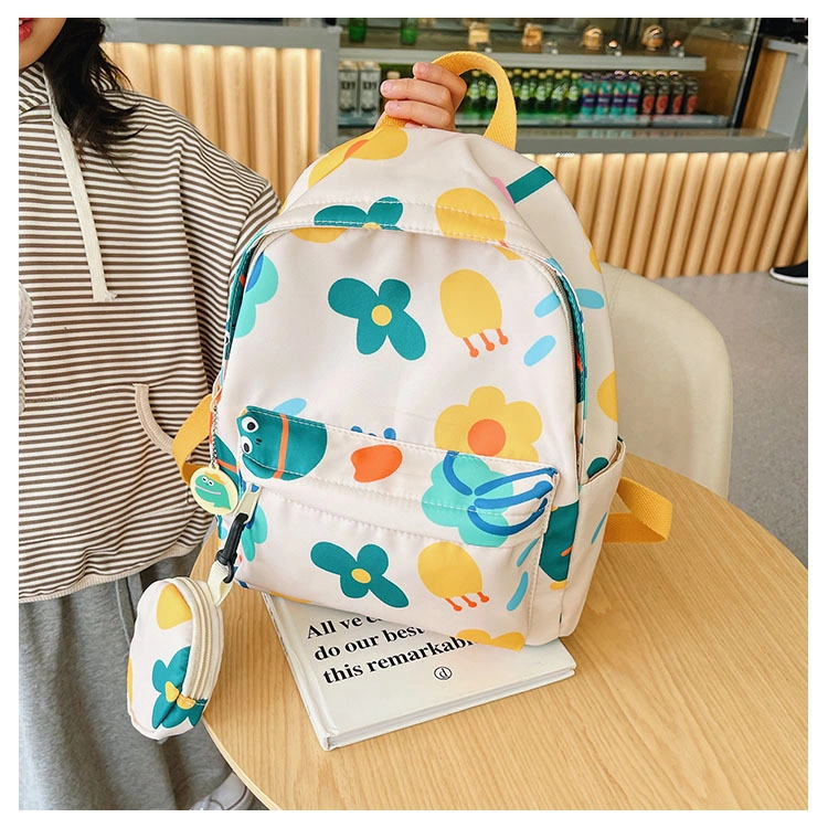 Cute Fashion Flower Printed Kindergarten Kids School Bag