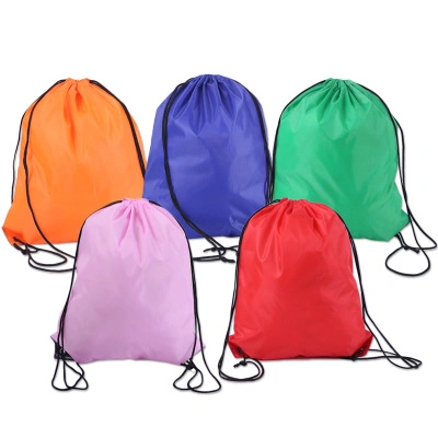 2020 Popular Multi-Colored Polyester Bag Backpack with Strings