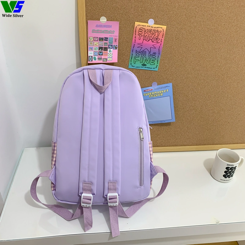 Wide Silver Popular Design Fancy School Backpacks for Teenagers Girls 2024