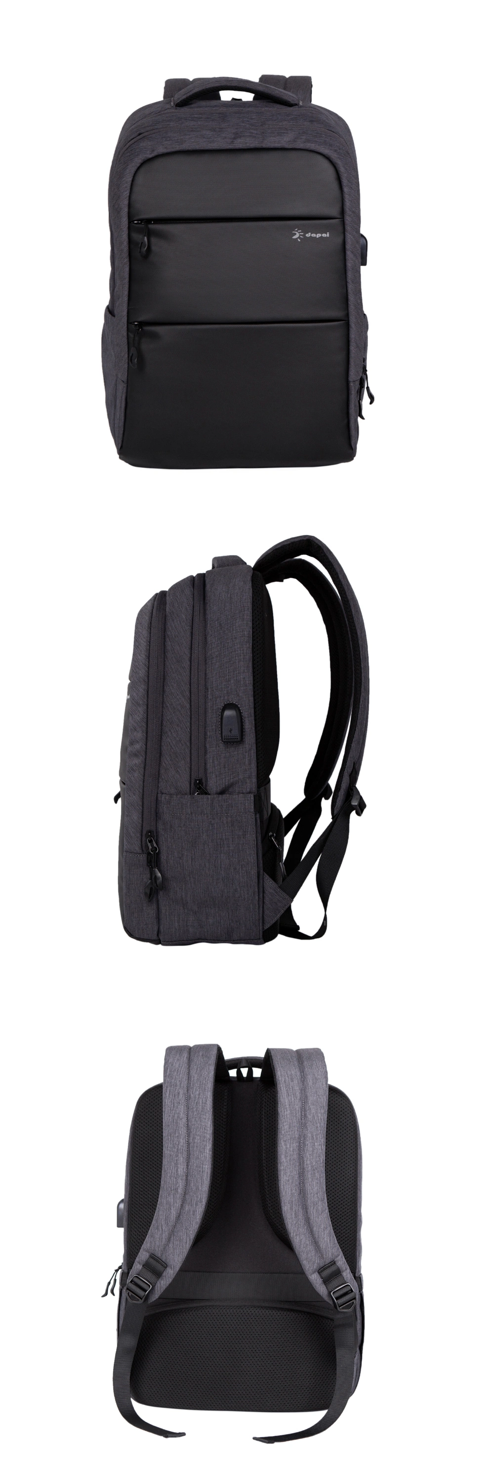 Travel Laptop Mens Women&prime;s Backpack Logo Customized with USB Charging Port Sports Backpack Business Casual Gym Backpack Bag Student Teenagers Computer Backpack