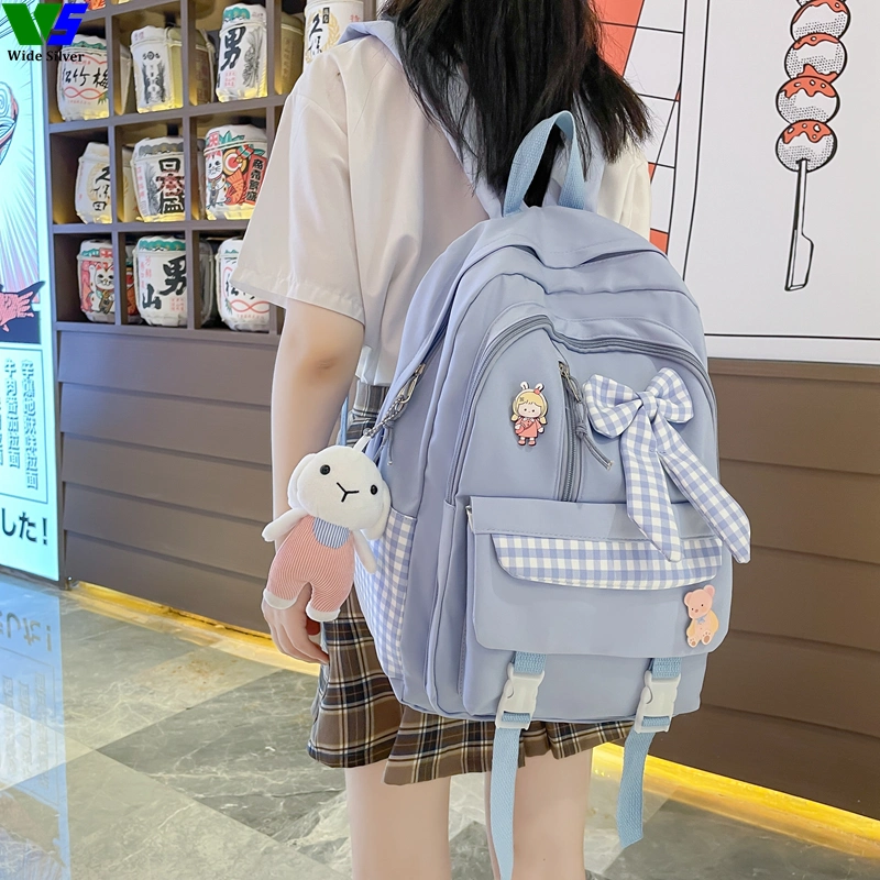 Wide Silver Popular Design Fancy School Backpacks for Teenagers Girls 2024