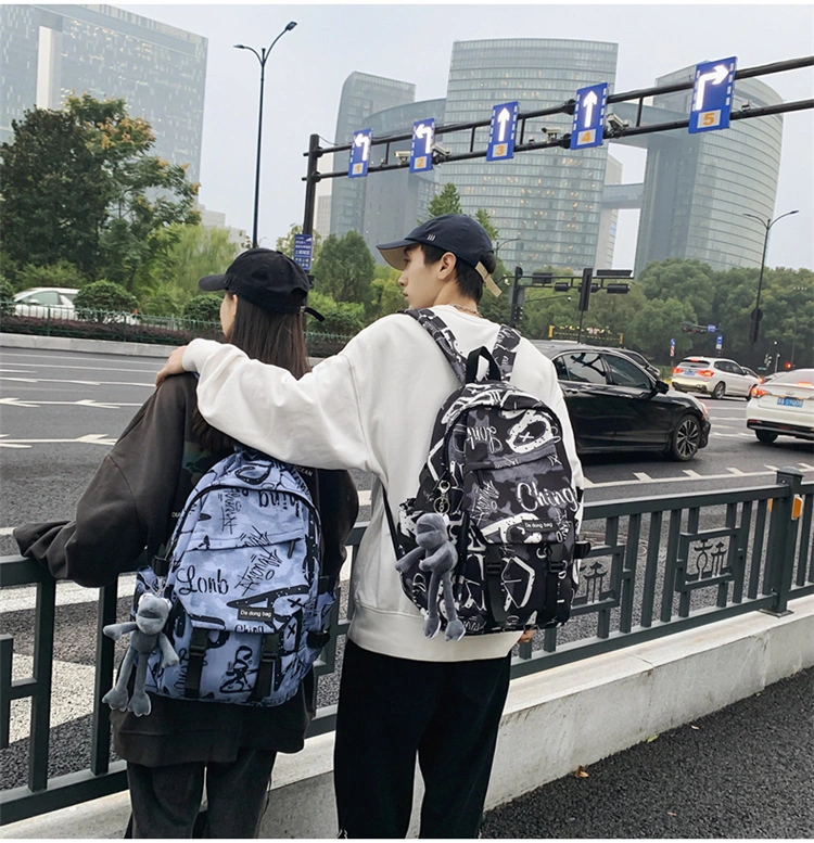2023 Fashion Trend Personality Graffiti Large Capacity Exquisite Backpack Boys and Girls