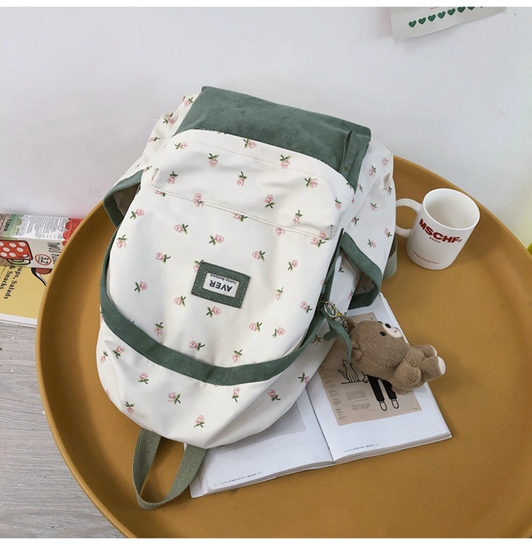 Fashion Little Cute Flowers Printed Travel School Casual Backpack