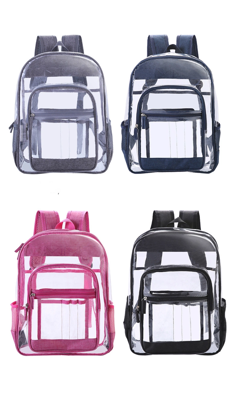 Transparent PVC Backpack Waterproof Beach Bag for Boys and Girls
