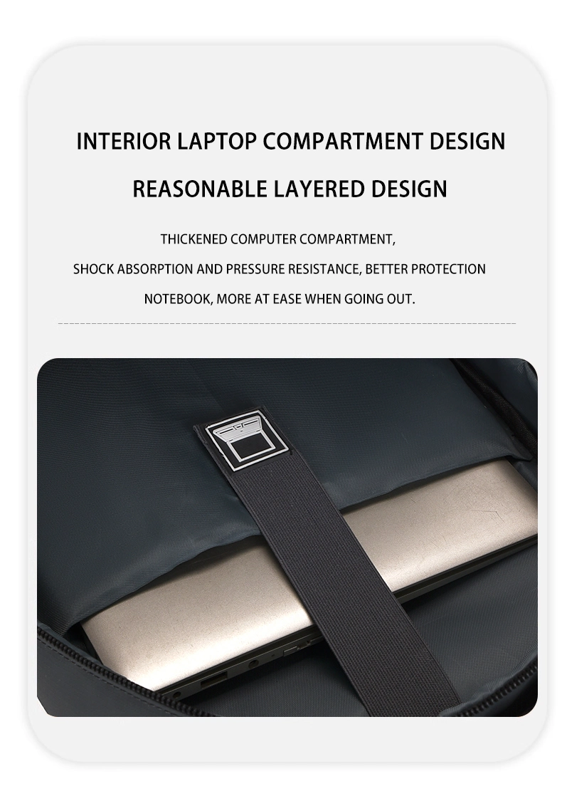 Custom New Design Men&prime;s Laptop Backpack Office Computer Bag Laptop School Bags Travel USB Backpack for Teenagers