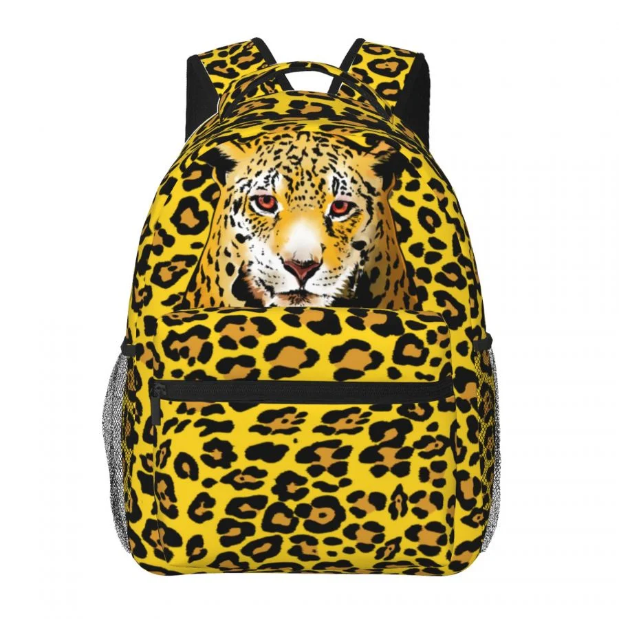 Jaguar Leopard Pattern Backpack for Junior and High School Students