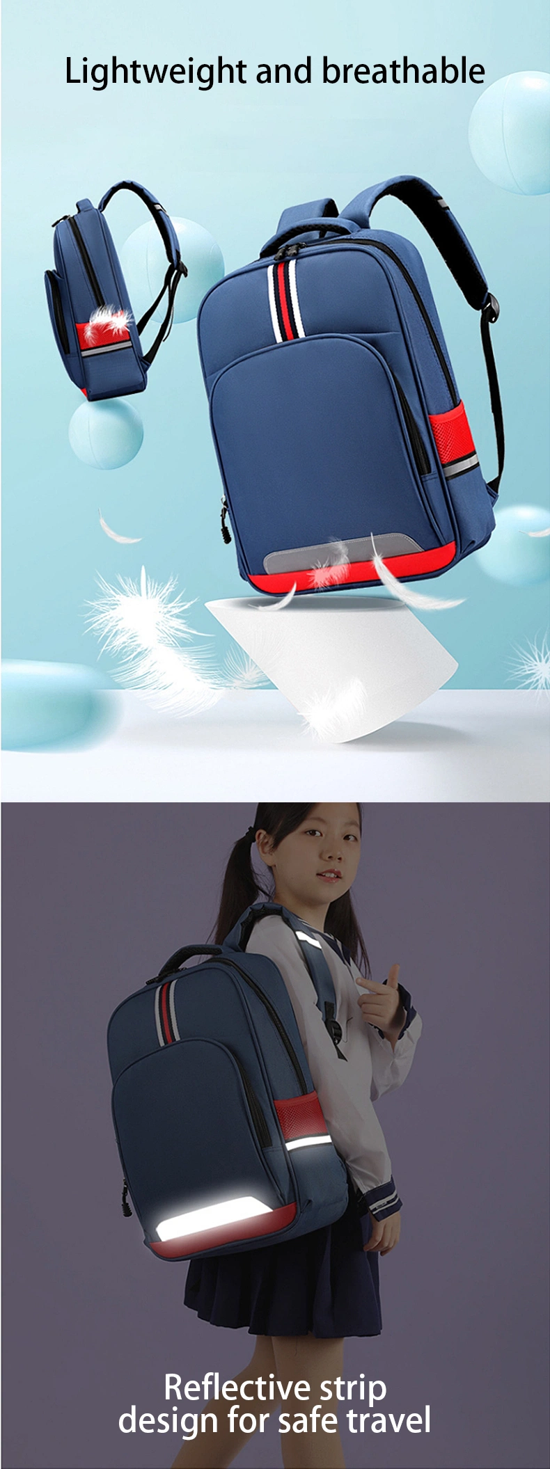 Custom School Bag Backpack Waterproof School Bags Girls Kids Bookbags Casual School Book Bag