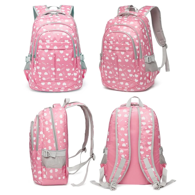 Custom Logo Student Bookbags School Laptop Backpack Bag for Girls Children Kids