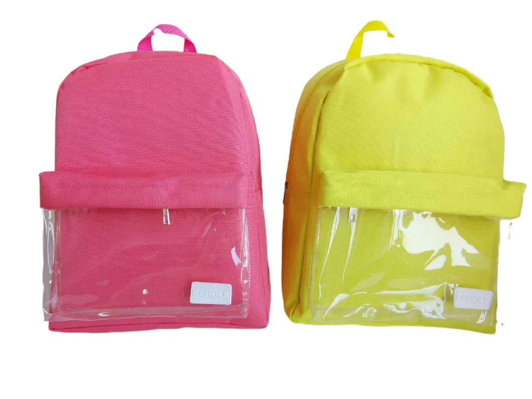 Factory Price Transparent PVC Backpack Pure Color Backpacks Bags
