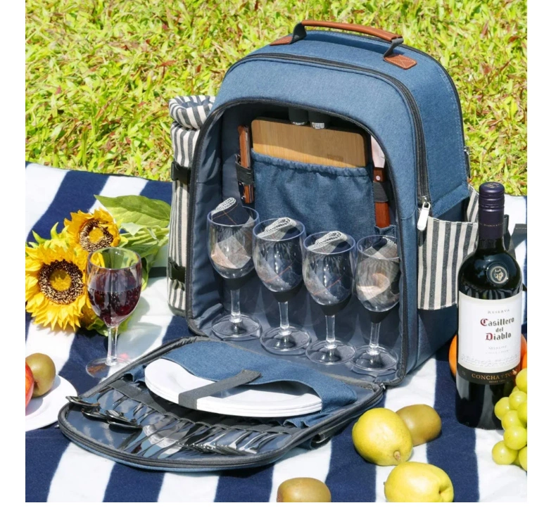 Hiking Mountain Insulated Carrier Leakproof Storage Thermal Handbag Organizer Lunch Food Travel Camping Picnic Cooler Backpack