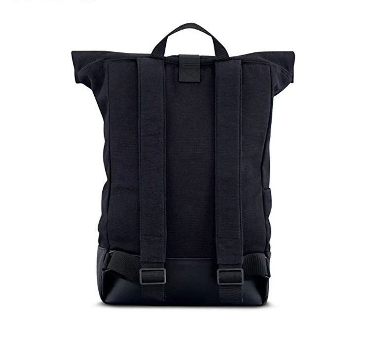 Water-Repellant Durable Vintage Flexible Black Canvas Backpack