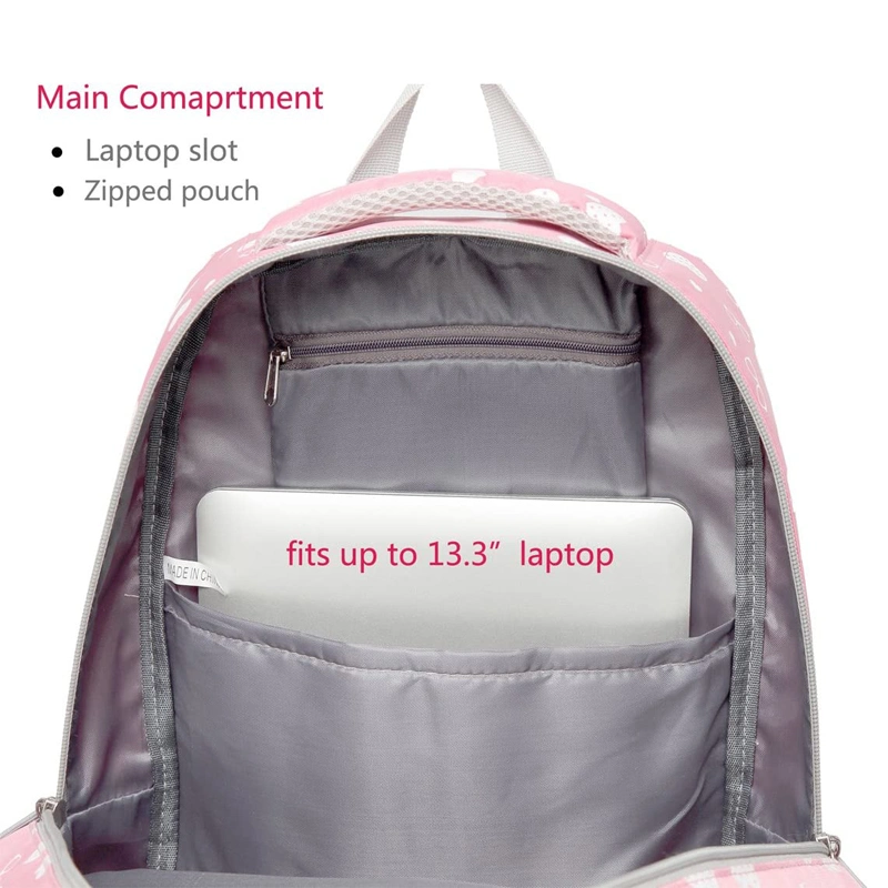 Custom Logo Student Bookbags School Laptop Backpack Bag for Girls Children Kids