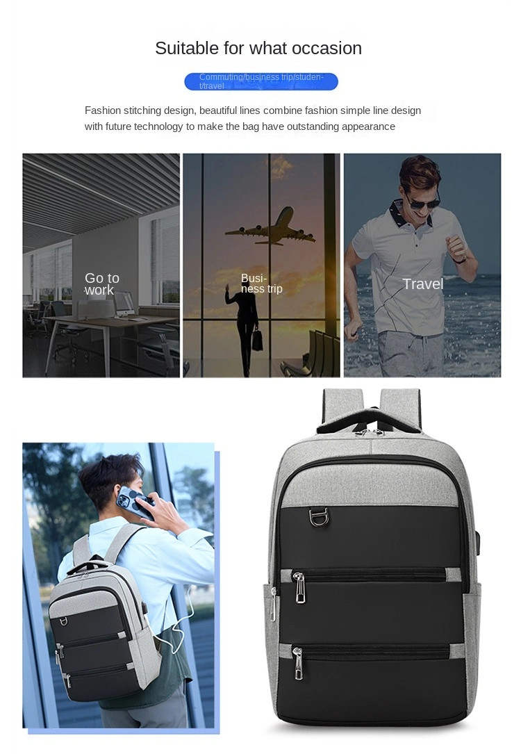 Hot Waterproof Fashion Teenagers Large Capacity USB Charging Interface Fashion Laptop Backpack Large Capacity Backpack