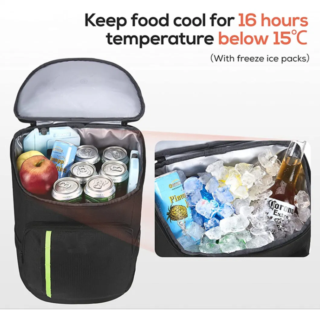 Factory Travel Promotion Multifunctional Oxford Lunch Cooler Bag Insulation Leak Proof Cooling Backpack