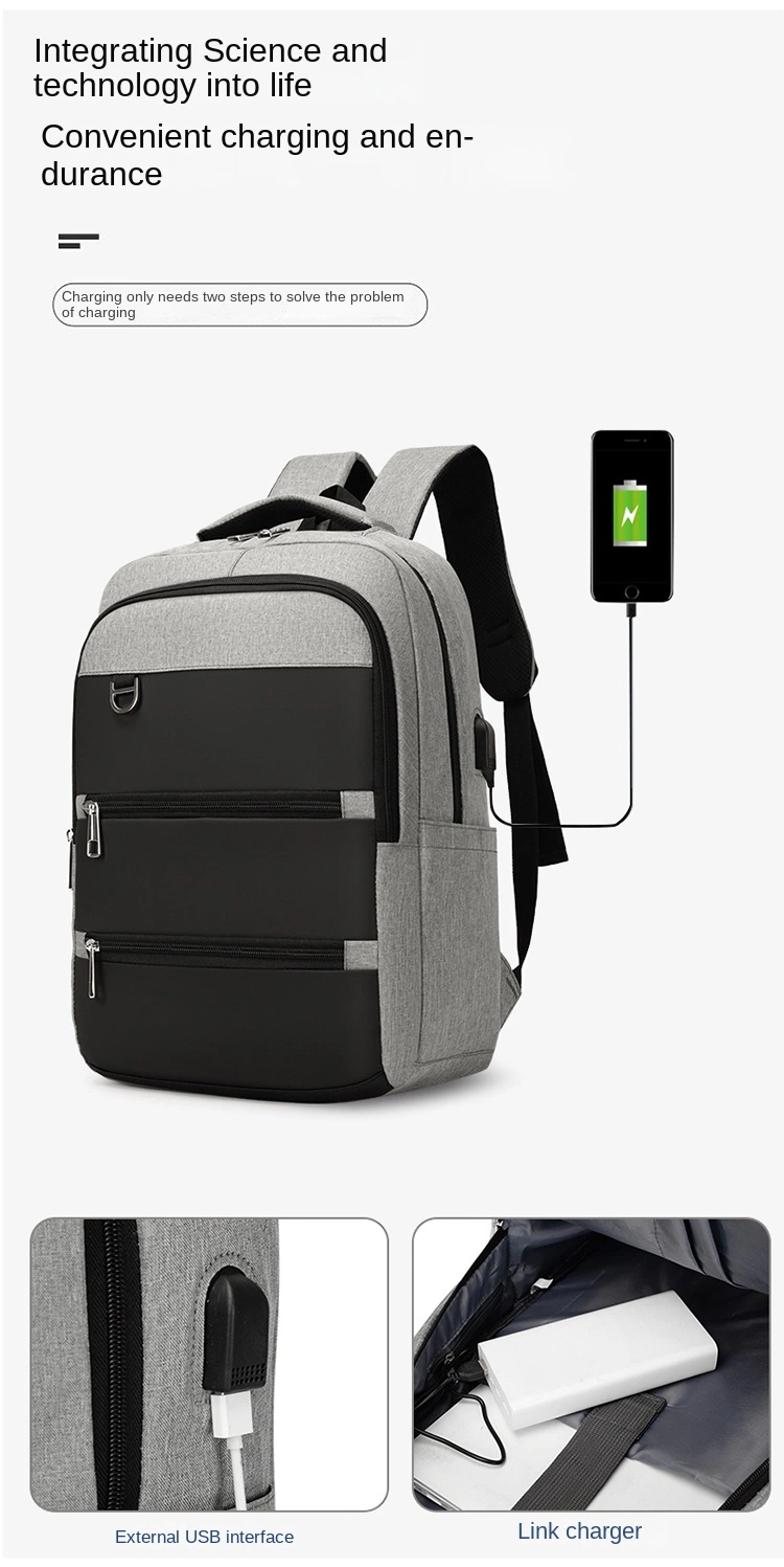 Hot Waterproof Fashion Teenagers Large Capacity USB Charging Interface Fashion Laptop Backpack Large Capacity Backpack