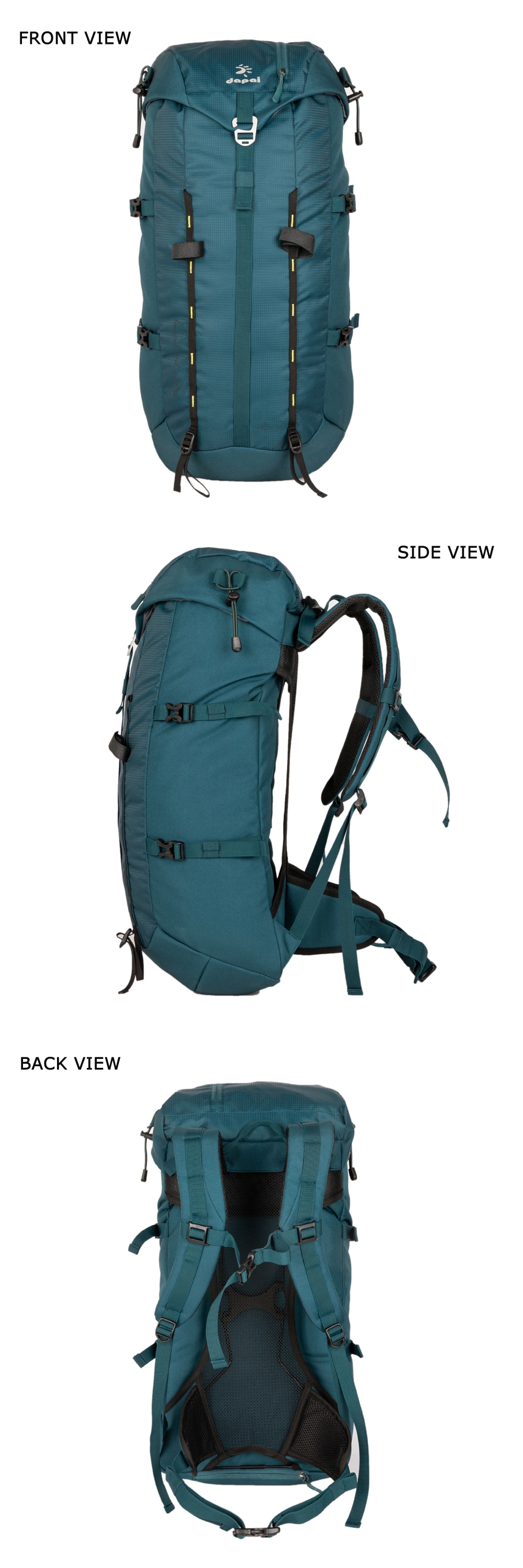 30L Medium Size Browm Color Outdoor Hiking Backpack Water Resistant Hiking Bag Mochila for Outdoor Camping Travelling